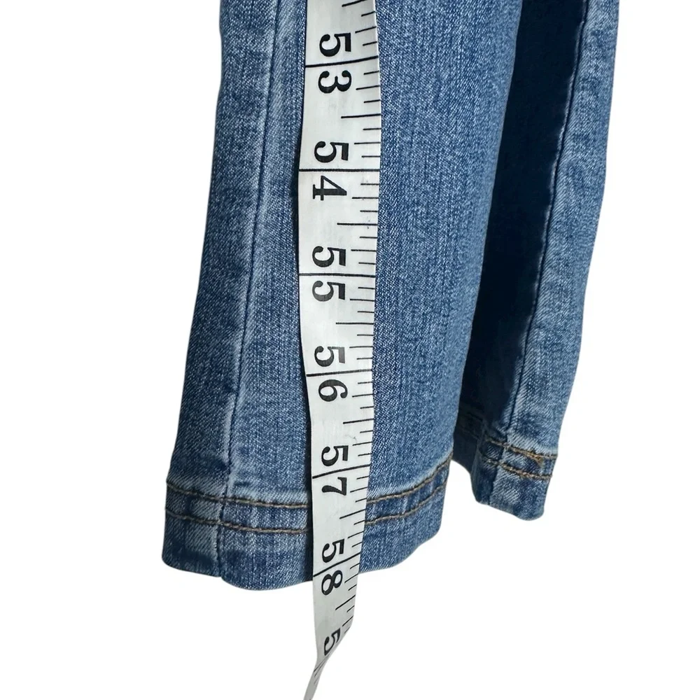 Vintage Y2K No Boundaries Juniors/Women’s Denim Flared Jumpsuit/Overalls Jnr’s M - Picture 8 of 9